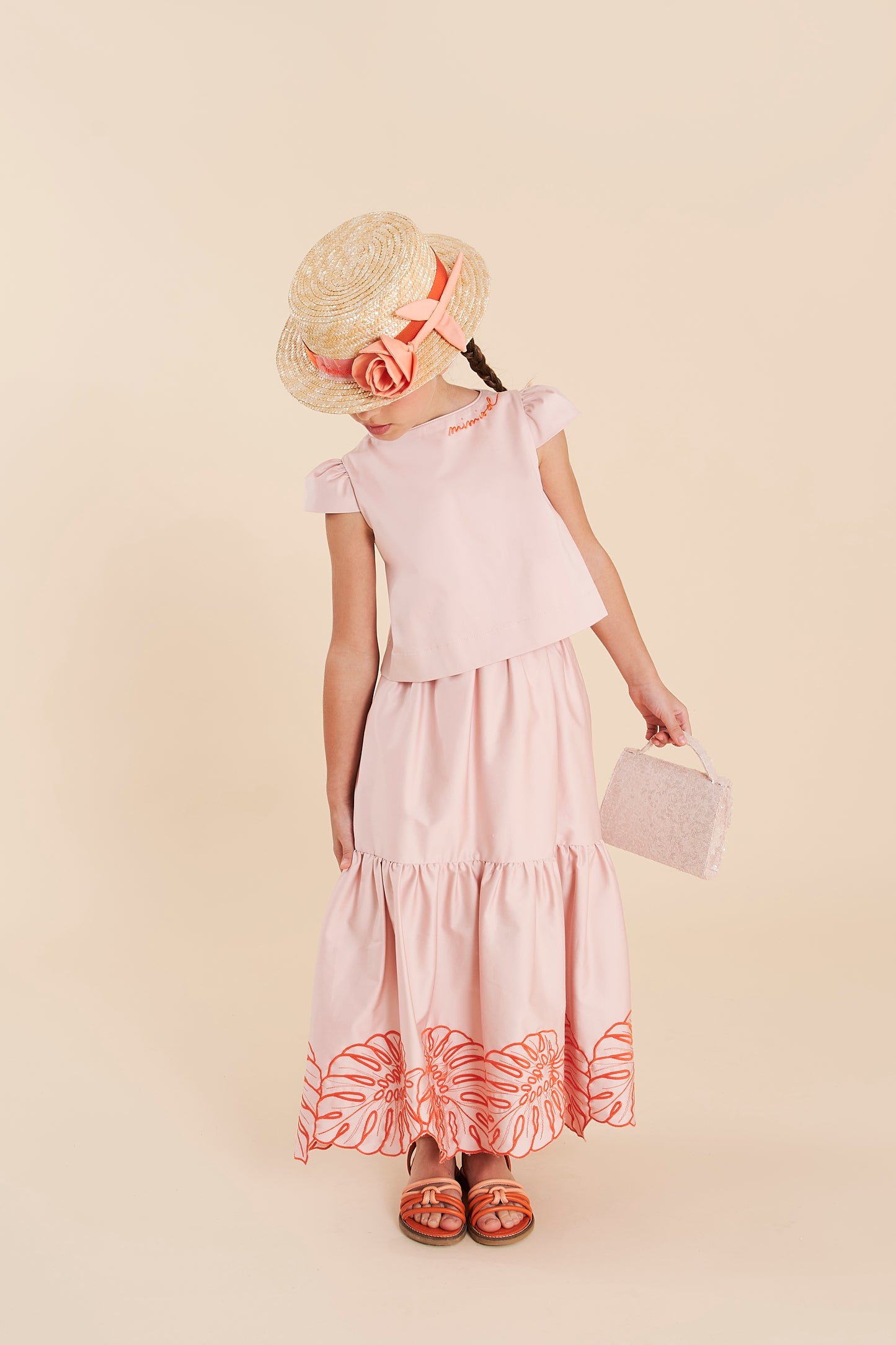 Leaves-embroidery cotton set