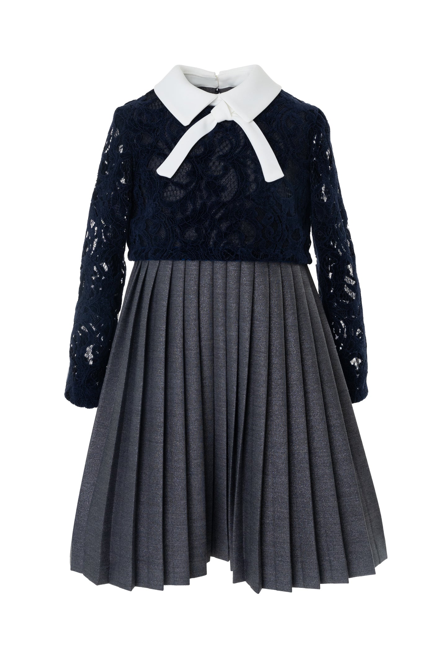 Abito plissato in pizzo vellutato