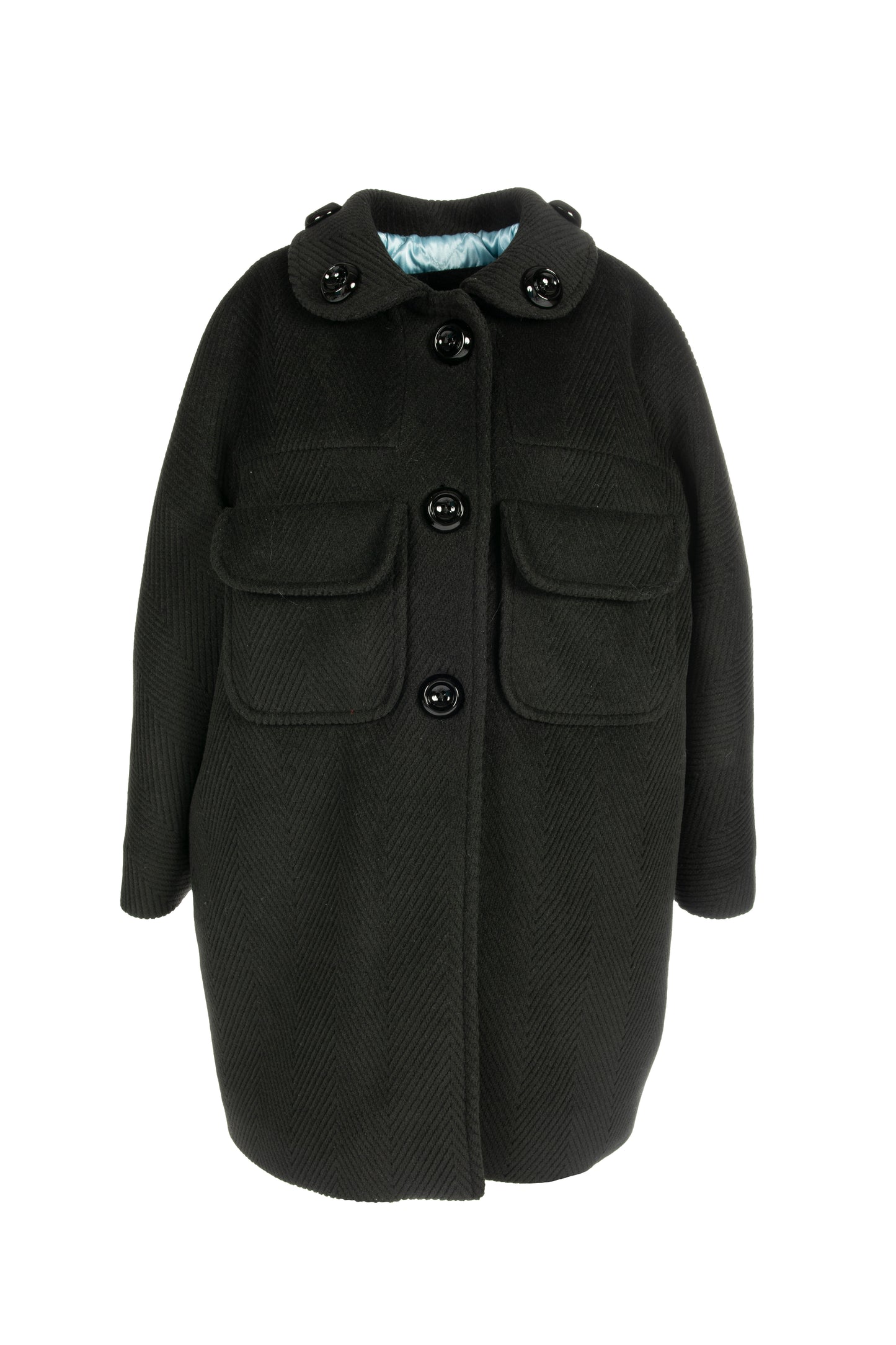 Cloth coat with decorative buttons