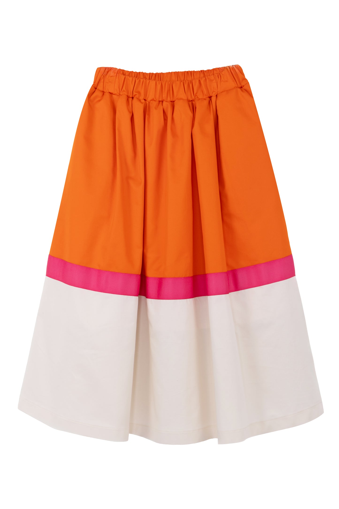 Gonnellone color block in cotone