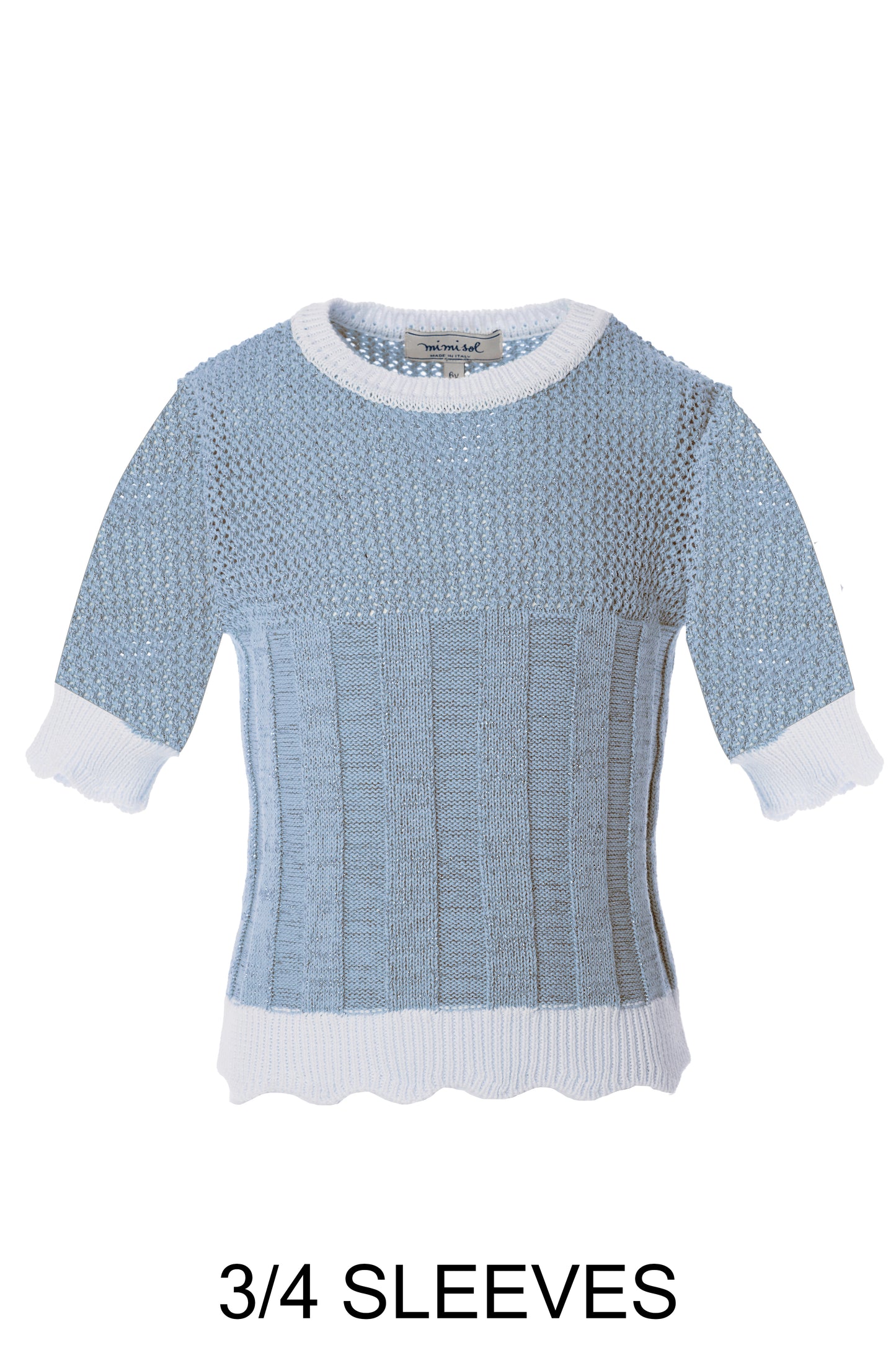 Lurex-cotton knit top