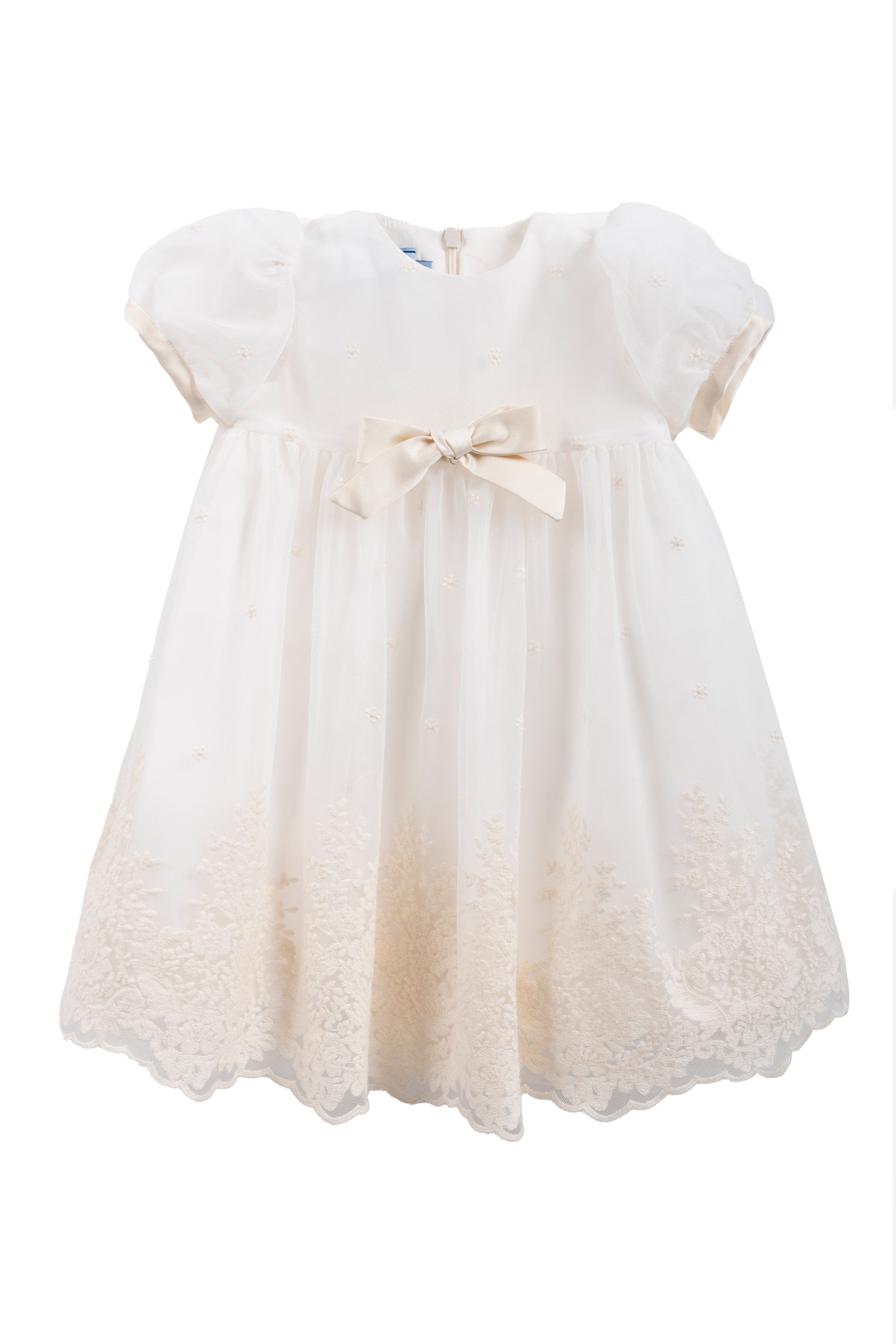 Embroidered-tulle newborn dress – Mimisol