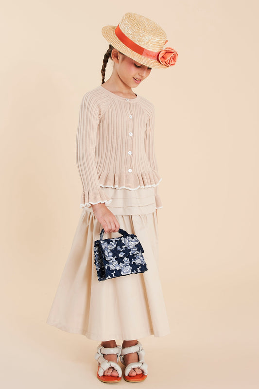 Gonnellone in cotone con baschina